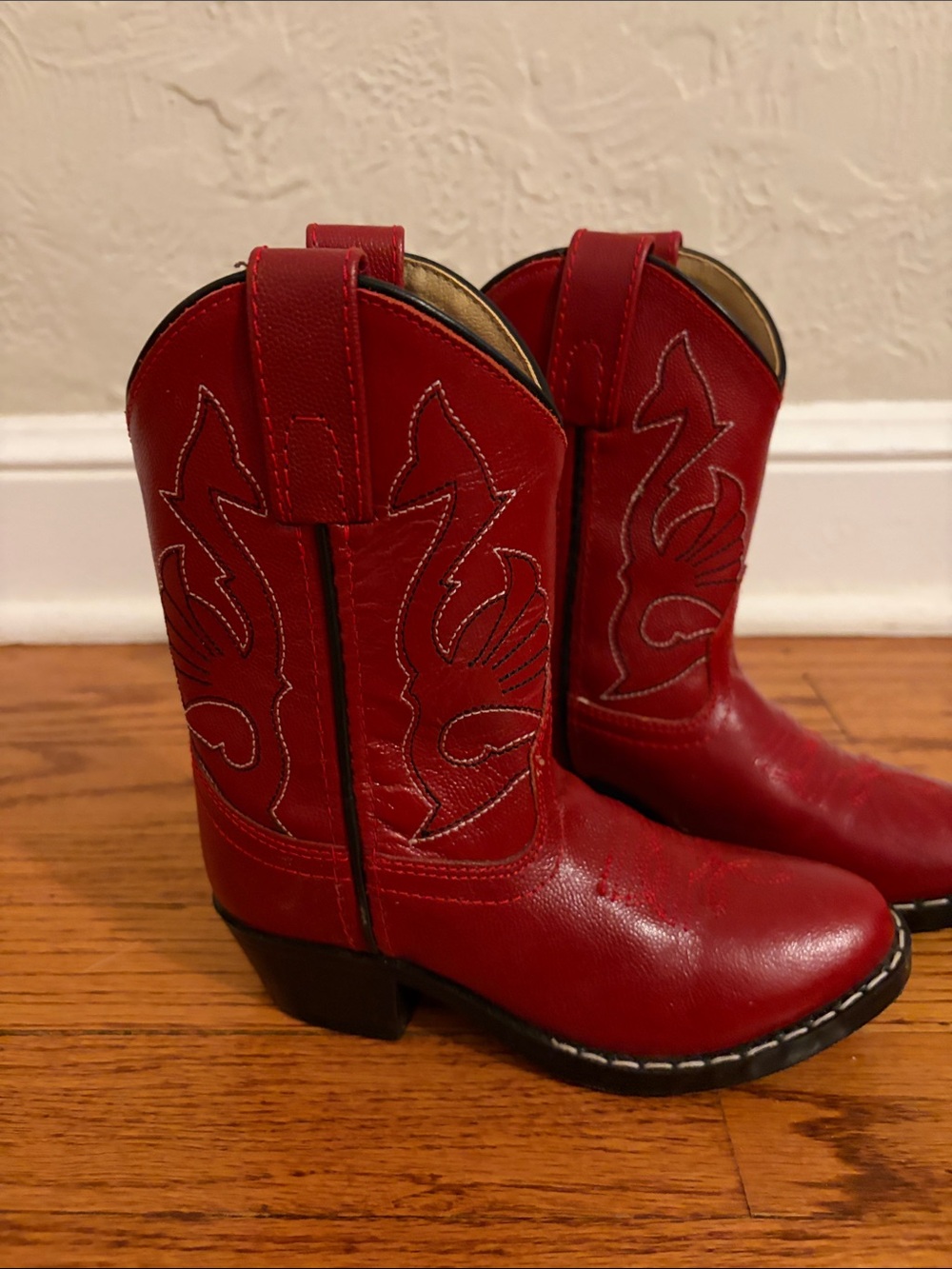 Red Western Cowboy Boots - Classic Stitch Detail Kids sz 11 - Picture 3 of 9